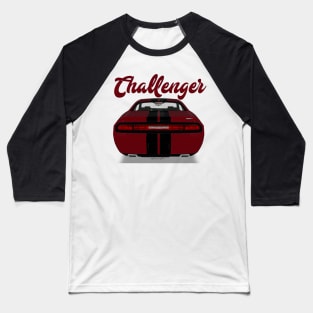 Challenger Srt-8 Bordeux Stripe Back Baseball T-Shirt